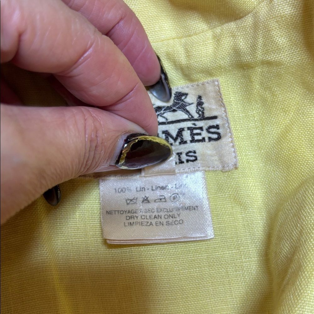 Hermes Light Yellow Blazer with Button Detail,S - Picture 12 of 12